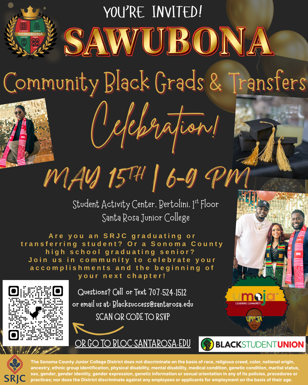 Flyer for Black Grads & Transfers Celebration